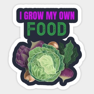 Grow Your Own Food Vintage Look Sticker